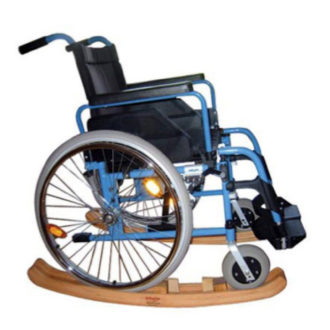 El convertidor en hamaca convierte cualquier silla de ruedas en un balancín, trabajando así la propiocepción