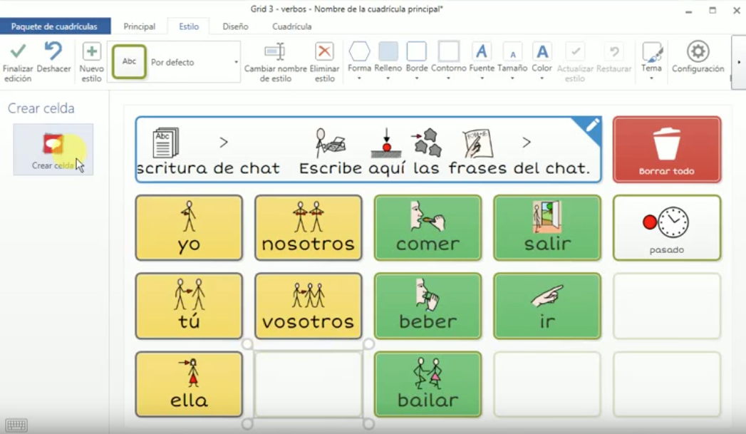 Conjugar verbos mediante símbolos con Grid 3 - El blog de Qinera