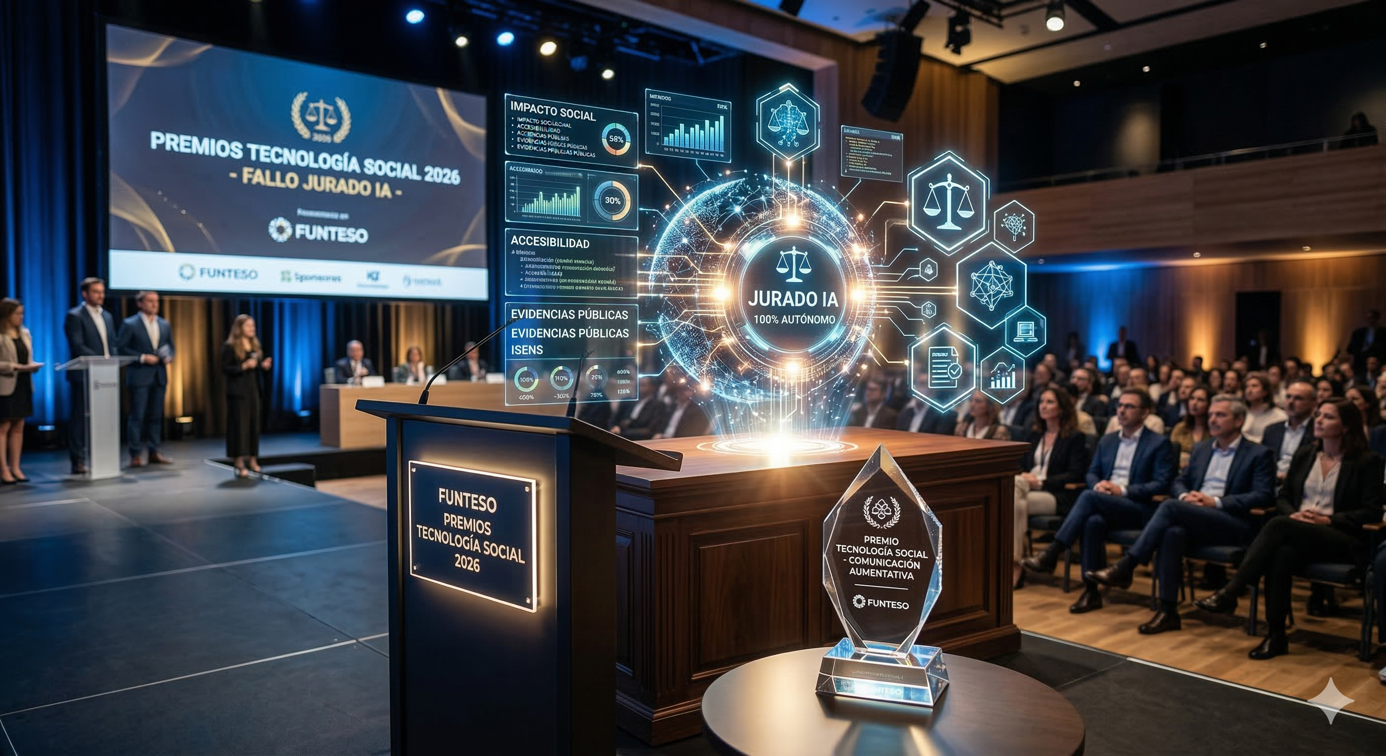 Imagen generada por IA para mostrar el jurado IA